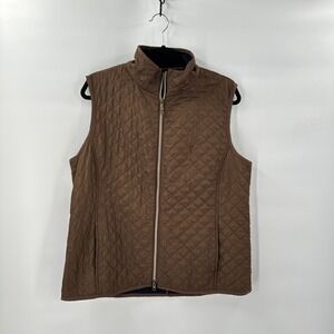 Golfino Quilted Vest Womens size 18 Full Zip Performance Golf‎ Layering Pockets